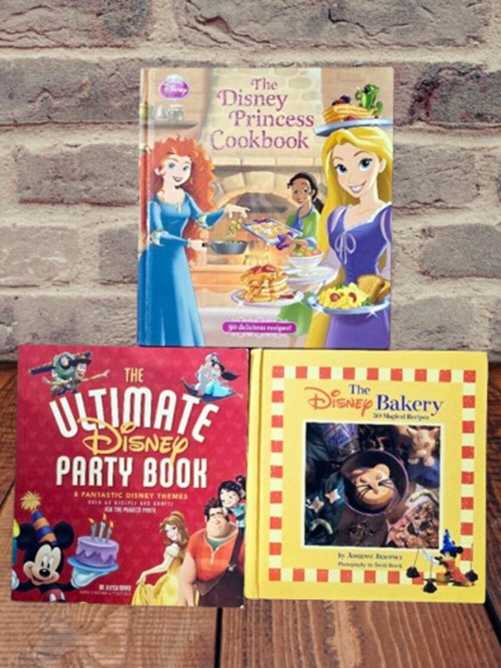 Disney Cookbook3 Book Bundle Princess Bakery Party Book Mickey Toy Story Recipes